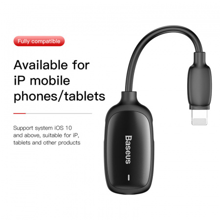 Переходник Baseus 3-в-1 L51 CALL51-01, Apple Lightning - mini jack 3.5 mm