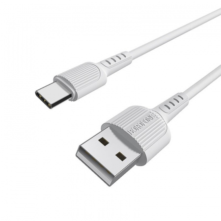Кабель Borofone BX16, USB - USB Type-C, 1 м, белый