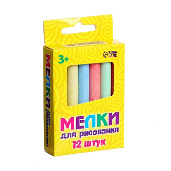 Набор мелков для рисования 12 шт SIMA LAND