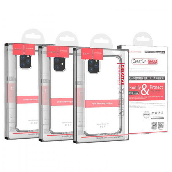 Чехол HOCO TPU Light Series для iPhone 11 Pro Max, черный, 0,8 мм
