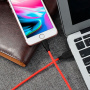 Кабель Hoco X21 cиликоновый, lightning, 1 м, красный